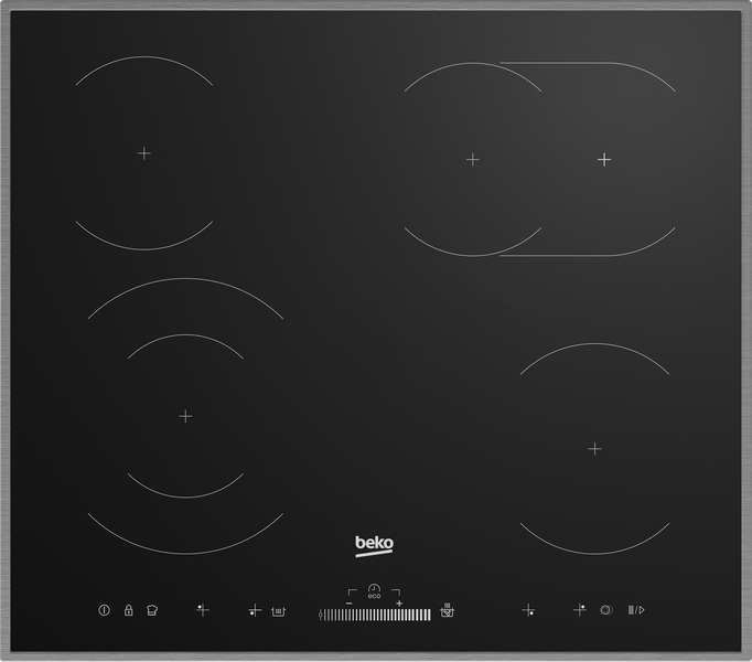 Beko 60cm Built-In Vitroceramic Hob with Slider Control Black HIC64503TX