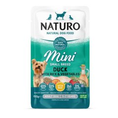Naturo - Mini Adult Duck with Rice &amp; Vegetable Dog Wet Food Pouch 150g 8's