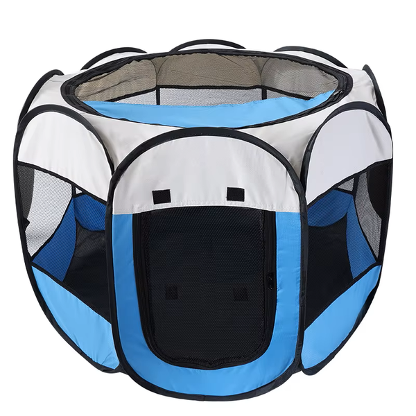Foldable Pet Playpen - Portable Indoor Outdoor Dog &amp; Cat Pen - 91cm