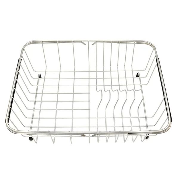 Stainless Steel Dish Drying Rack With Utensil Holder