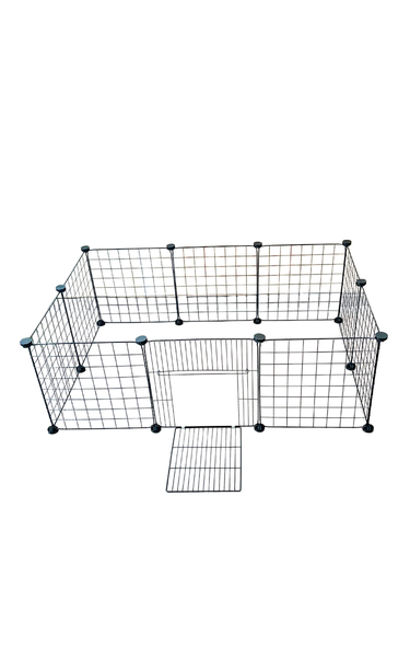 ElecTrek 12 Piece DIY Pet Playpen with Walk-Through Gate 47cm