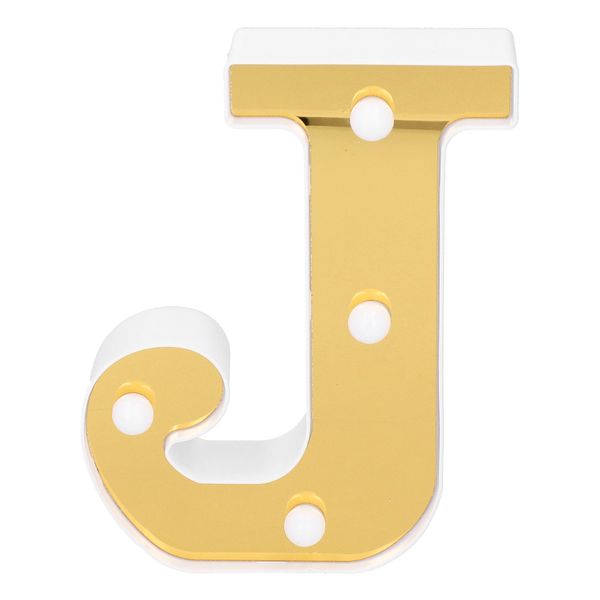 J-Type Gold LED Alphabet Sign Light