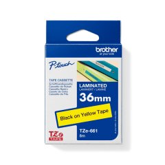 Brother TZe-661 Black on Yellow Laminated Tape 36mm