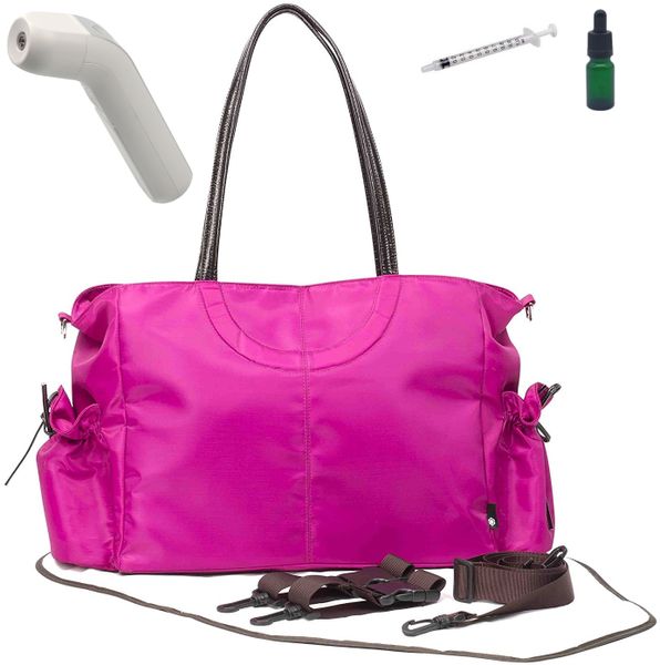 Newborn Baby Kit W Pink Nappy bag, Thermometer, Syringe, Medicine Bottle