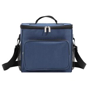 20L Cooler Bag Insulated Lunch Bag with Front &amp; Side Pocket Shoulder Strap