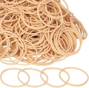 Size 14 Rubber Bands (200g Pack) - Beige Elastic Bands (Approx. 2" x 1/16")