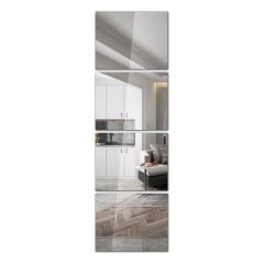 4 Pack Shatterproof Rectangular Self Adhesive Mirror - 40 x 40cm