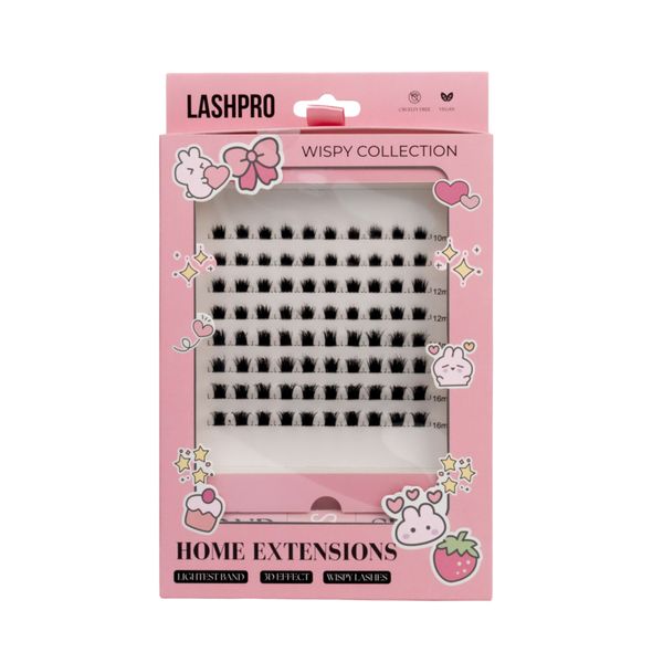 Lashpro DIY Set - Wispy Collection Sakura (Fluttery Eye-Opening Lashes)