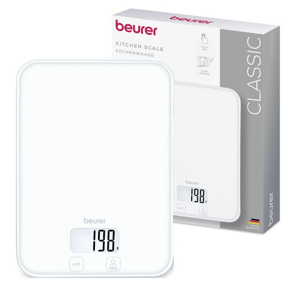 Beurer Germany Kitchen Scale KS 19 | Digital. 1g to 5kg. Tare Mode. White