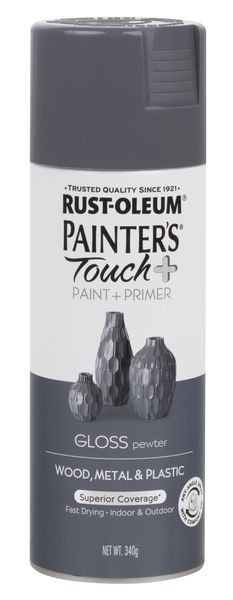 Rust-Oleum General Purpose Painters Touch + Gloss Pewter 340g