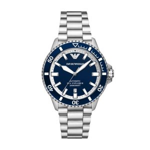 Emporio Armani Mens Silver Stainless Steel Strap Watch-AR60079
