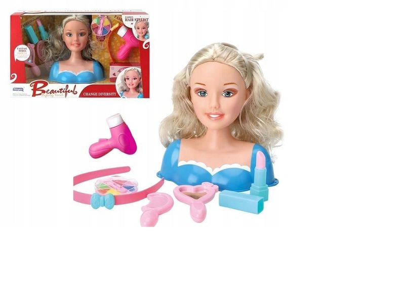 Beautiful Fashion Hair Stylist Doll Styling Head - Pretend Play Set