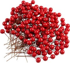 10mm Artificial Decor Berries for Christmas &amp; Party Decorations - 60 Pack