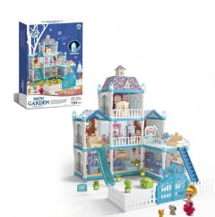 SamMag Blue Dolls Houses with Light, 191 piece Ice Dream Girls House