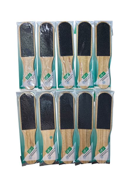 10 Piece Wooden Pedicure Foot Scrubber File