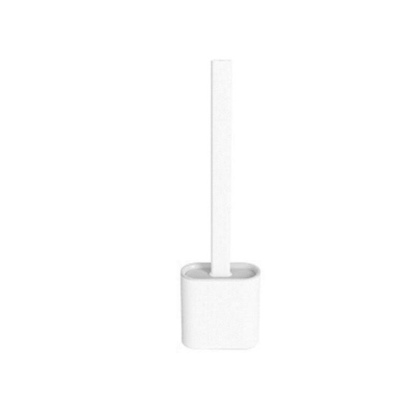 Silicone Toilet Brush with Base Rubber Head Holder - Green