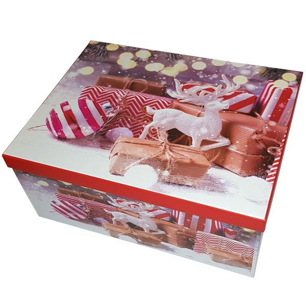 Midi Christmas Decorations Gift Box - Rudolf
