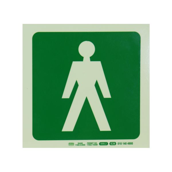 Parrot Products Photoluminescent Safety Sign -E26-MALE SYMBOL
