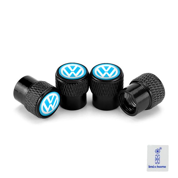 VW Alloy Wheel Valve Caps - Anti-Leak Rubber Ring - compatible with VW