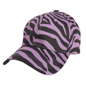 Carlene Zebra Print Adjustable Baseball Cap