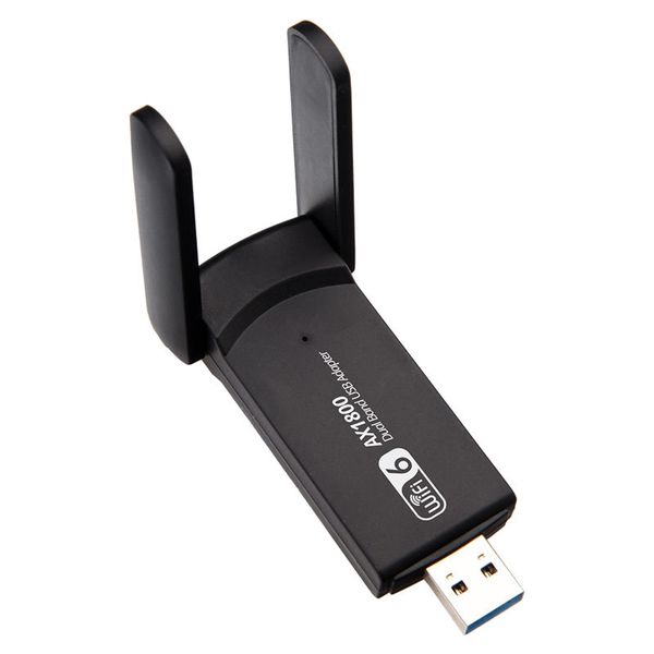 WiFi6 AX1800USBWiFiAdapterWiFiRangeExtender,DriverFree 5GGigabit DualBand
