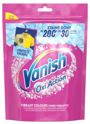 Vanish 150g, Laundry Stain Remover, Power O2 Pink, Multi-Action Powder, Refill