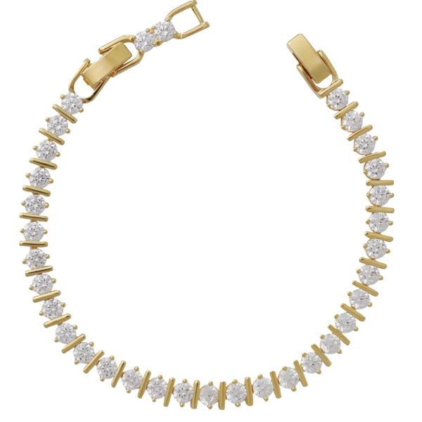 Civetta Spark Bar Tennis Bracelet - Clear Crystal Silver