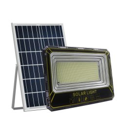 200W Solar Powered Flood Light With Solar Panel &amp; Remote Control- SD