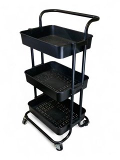 3-Tier Multipurpose Storage Shelf with Wheels - Durable &amp; Easy to Move