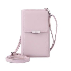 Ladies Pink Cellphone and Money Bag (WAL-SJ600-PI)