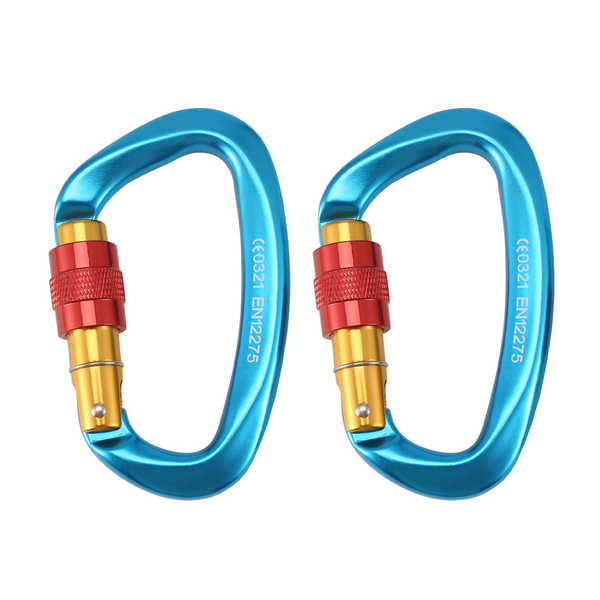 2 Pcs 25Kn Carabiner Clip D Shape Hook a