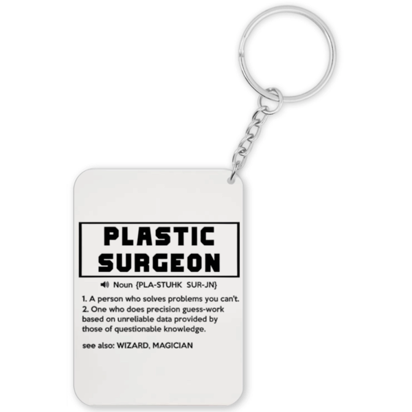 Plastic Surgeon Noun Gift Keyring