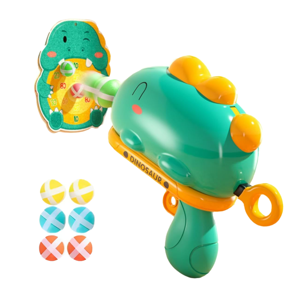 Children's Dinosaur Ball Gun Shooting Toy With Target Sticky Ball