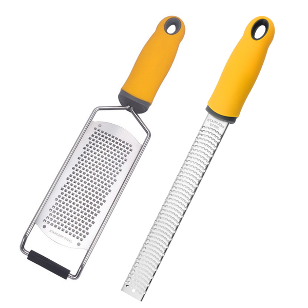 Bestby - Stainless Steel Cheese &amp; Lemon Grater with Ergonomic Handle- 2Pack