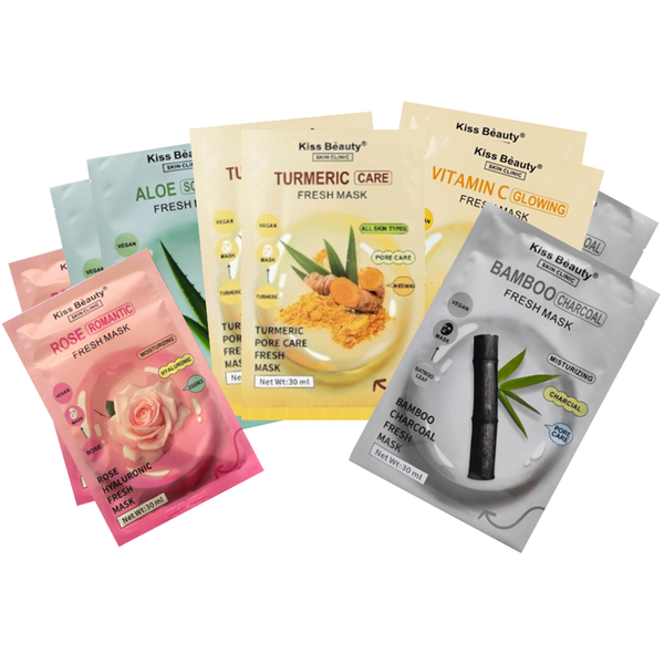 Kiss Beauty Revitalising Face Mask Combo Set (10 pack)