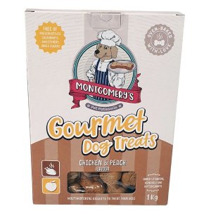 Montgomery's Gourmet Chicken &amp; Peach Dog Treat 1kg