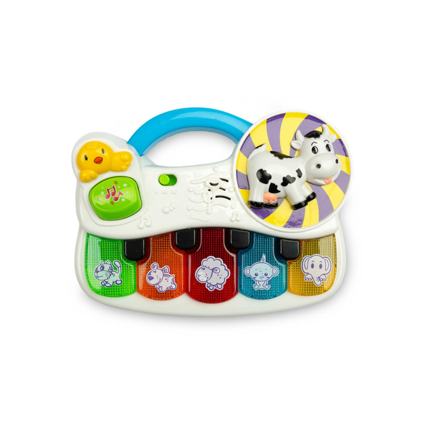 Musical Piano Cow Farm Toy - Light &amp; Sound Keyboard for Kids