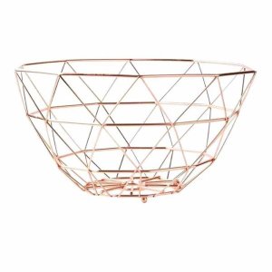 Geometric Copper Fruit Basket