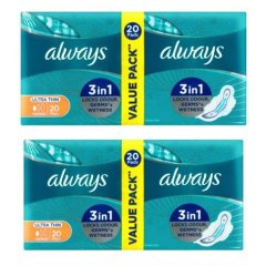 Always Ultra Scented Normal Plus Sanitary Pads - 2 x 20 Pack