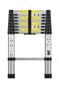 MXM Aluminium Telescopic Ladder For Indoor and Outdoor Use - 3.8m