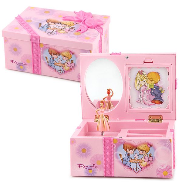 Musical Boxes Children Jewelry Box Jewelry Storage Box for Children Pink