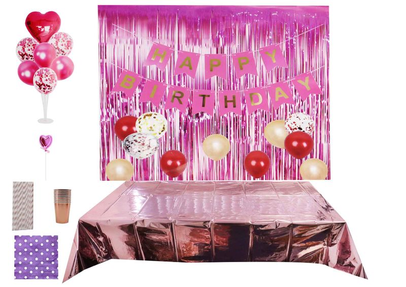 New 92PCS Pink Theme Party Balloon Decoration Set
