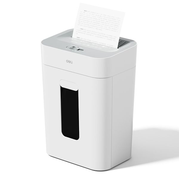 Deli Paper Shredder A4 8 sheet 15L Bin cross cut-high security -white