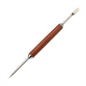 Coffee Art Pen, Coffee Fancy Art Needle Barista Tool, Wood Handle Stainless