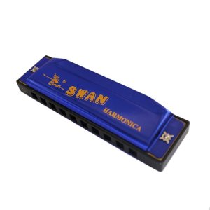 Harmonica 10 hole 20 tone assorted colours