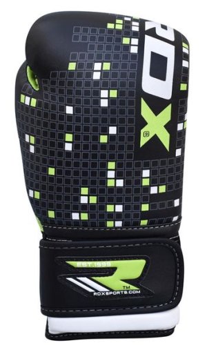 RDX Kids Boxing Glove - Black &amp; Green 6oz