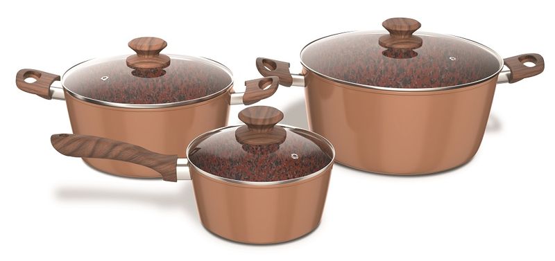 Bennett Read Copper &amp; Rock Non-Stick 6pc Pot Set