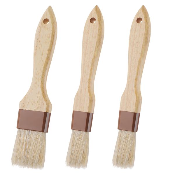 Natural Bristle Pastry Brushes - 3 Pack