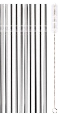 Reusable Stainless Steel Thin Silver Drinking Straws - Easy Trade