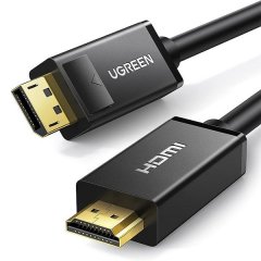 UGreen 10204 DP M to HDMI M 4K@30Hz 5m Cable-BK